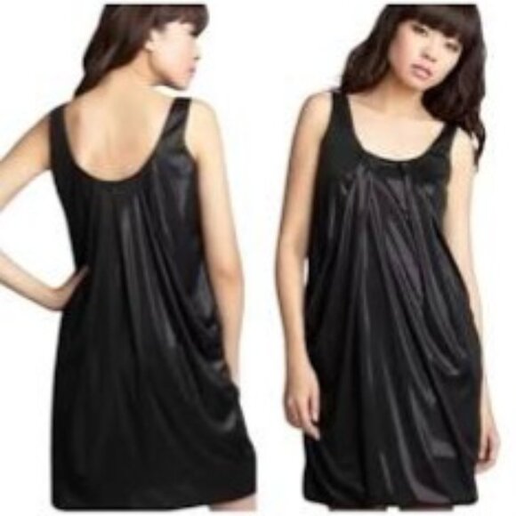 Diane von Furstenberg Lesley Liquid Jersey Dress Black Wet Look NEW MSRP $373 - Picture 5 of 16